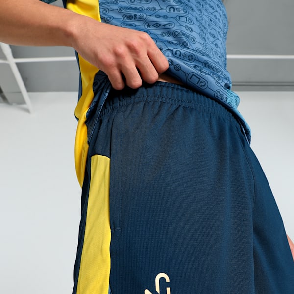 Neymar JR "BNA" Men's Football Training Shorts, Marine Blue-Pelé Yellow, extralarge-IND